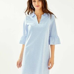 Lilly Pulitzer Blue and White Striped Ginger Dress